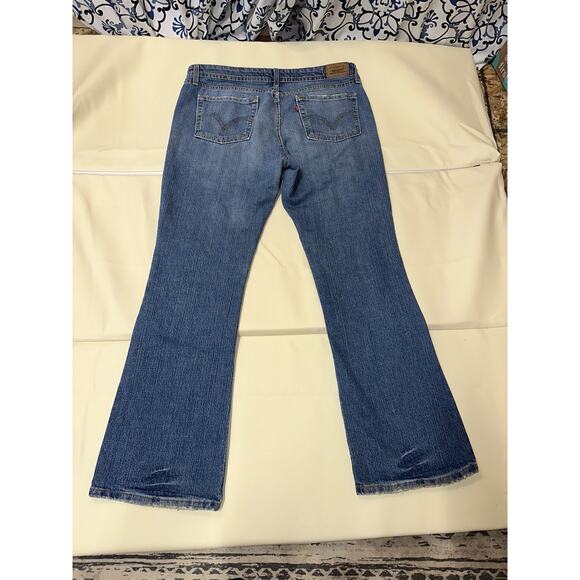 Levi's Womens Jeans 518 Super Low Boot Cut Blue Denim Medium Wash 13M 36X32 - Picture 2 of 12